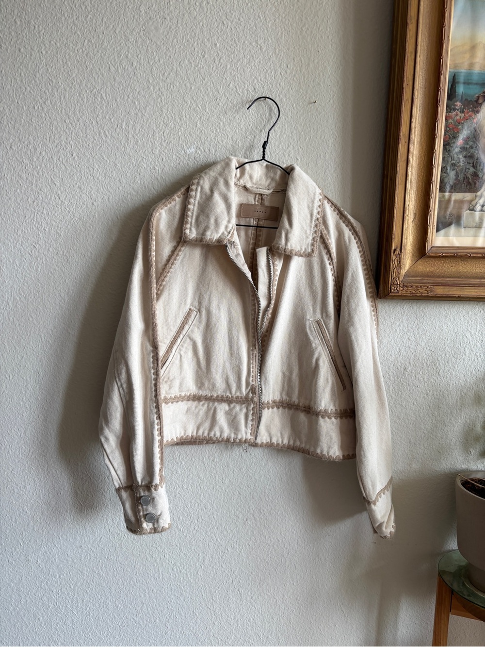 Women's Cream Cropped Jacket & Skirt Set - Cream - Picture 3 of 7